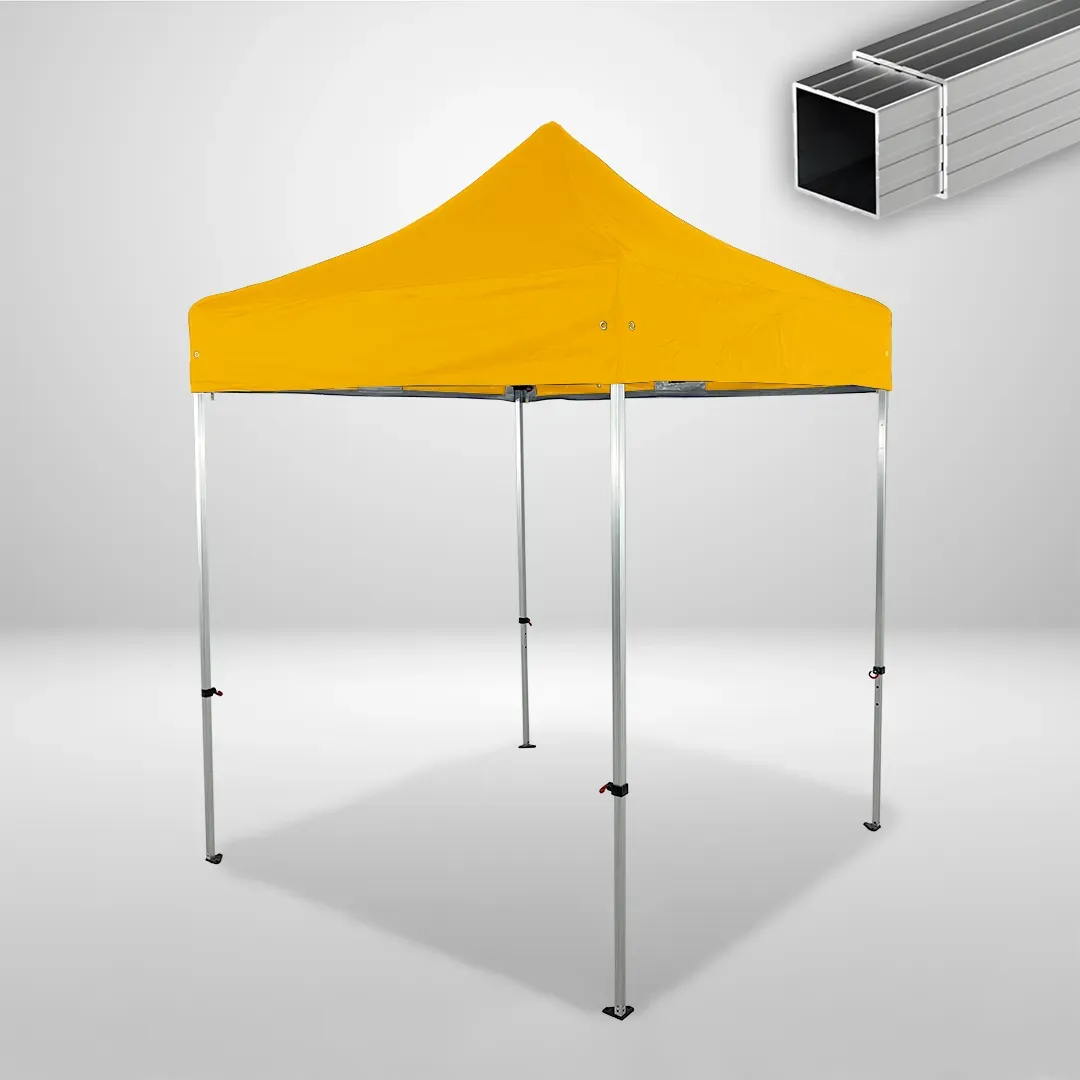 Carpa Plegable 2x2 m, Gama ECO 32mm, Sin laterales, amarillo 1 Carpa Plegable 2x2 m, Gama ECO 32mm, Sin laterales, amarillo