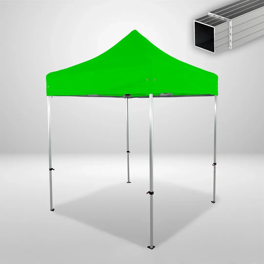 Carpa Plegable 2x2 m, Gama ECO 32mm, Sin laterales, verde lima 1 Carpa Plegable 2x2 m, Gama ECO 32mm, Sin laterales, verde lima