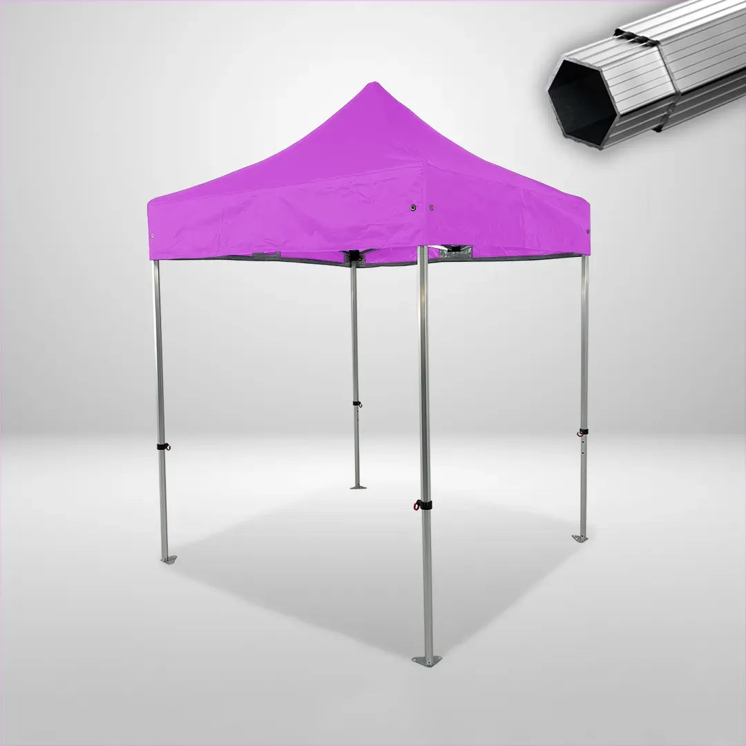 Carpa Plegable 2x2 m, Gama PLUS 40mm, Sin laterales, rosa