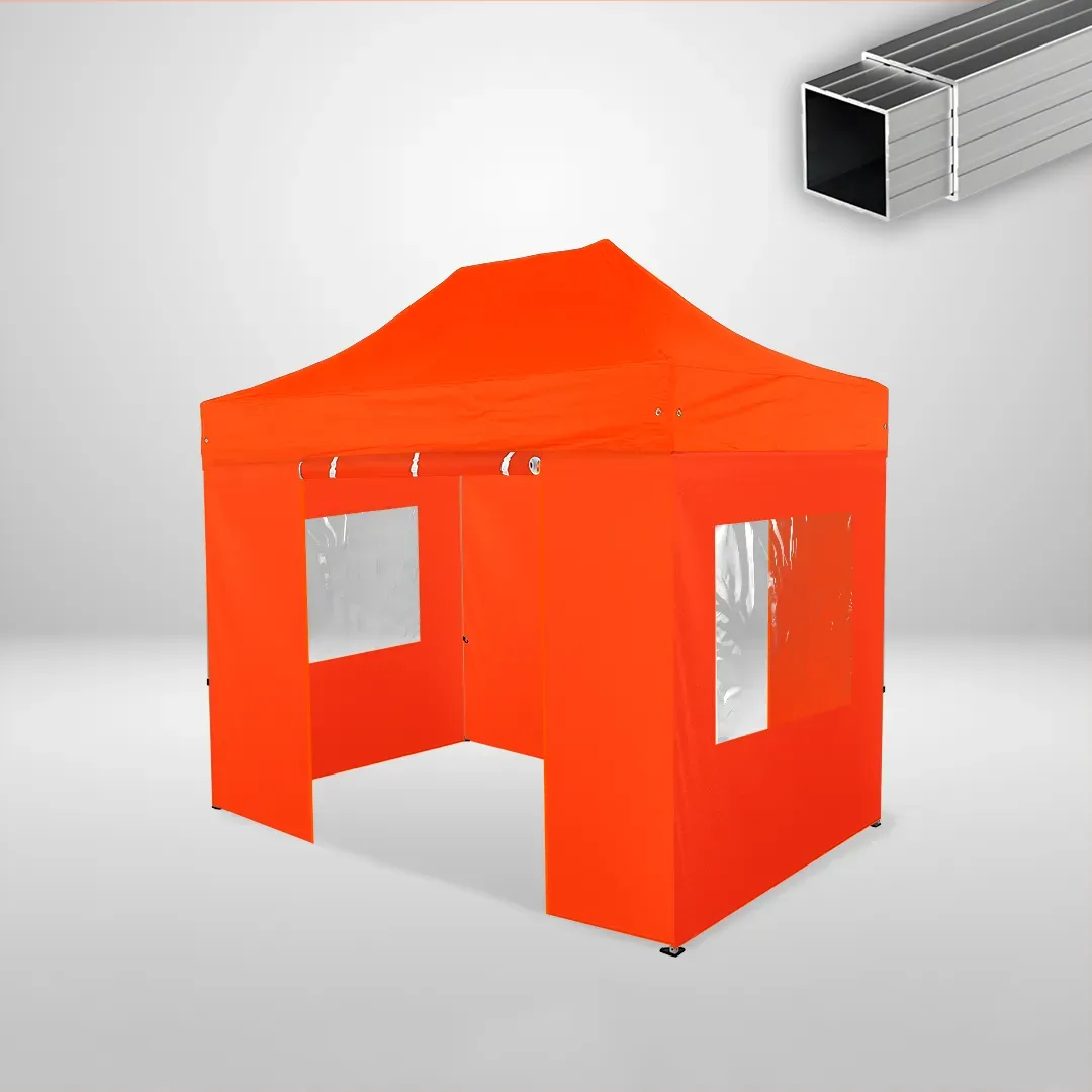 Carpa Plegable 3x2 m, Gama ECO 32mm, 2 laterales con puerta y 2 laterales con ventanas, naranja 1 Carpa Plegable 3x2 m, Gama ECO 32mm, 2 laterales con puerta y 2 laterales con ventanas, naranja