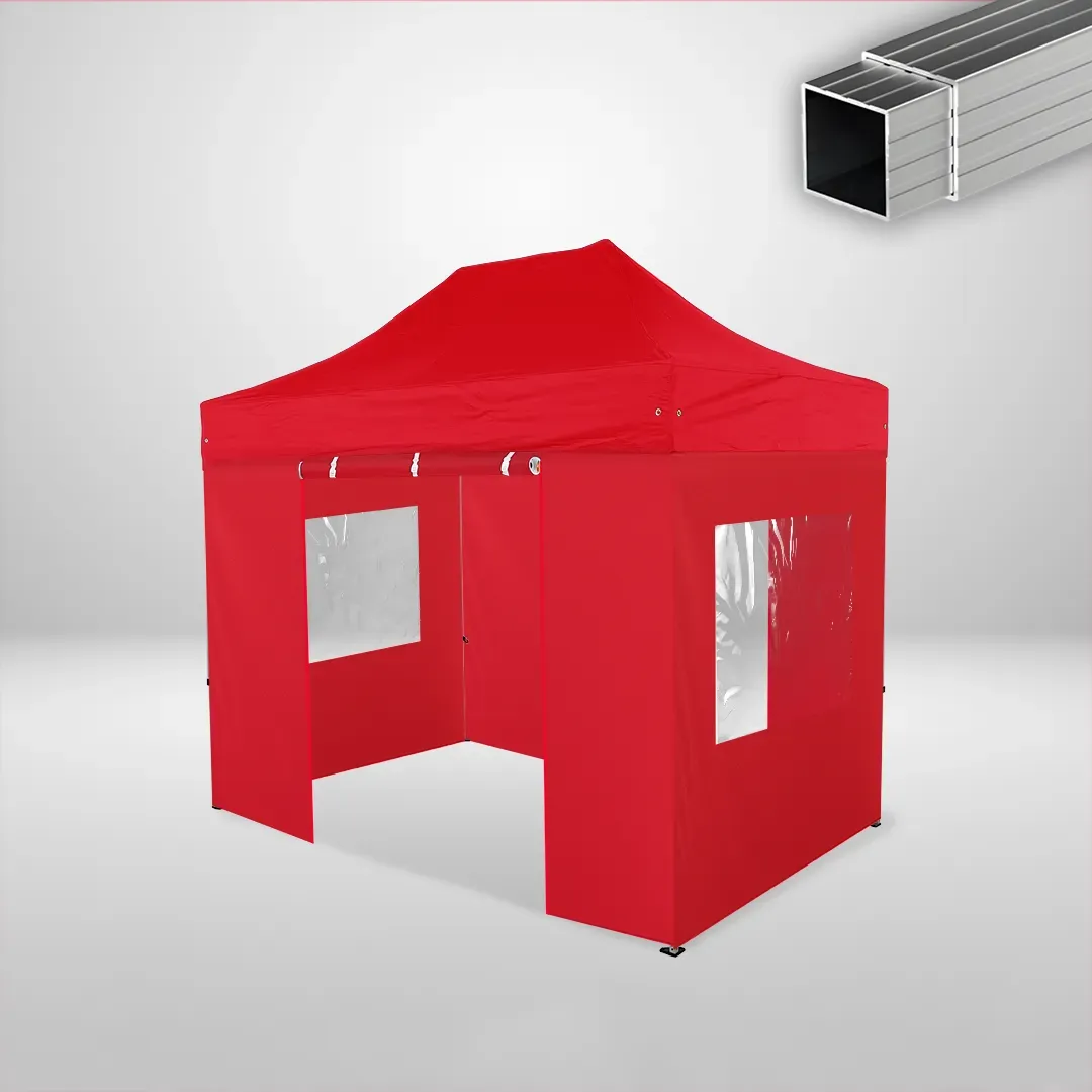 Carpa Plegable 3x2 m, Gama ECO 32mm, 2 laterales con puerta y 2 laterales con ventanas, rojo 1 Carpa Plegable 3x2 m, Gama ECO 32mm, 2 laterales con puerta y 2 laterales con ventanas, rojo