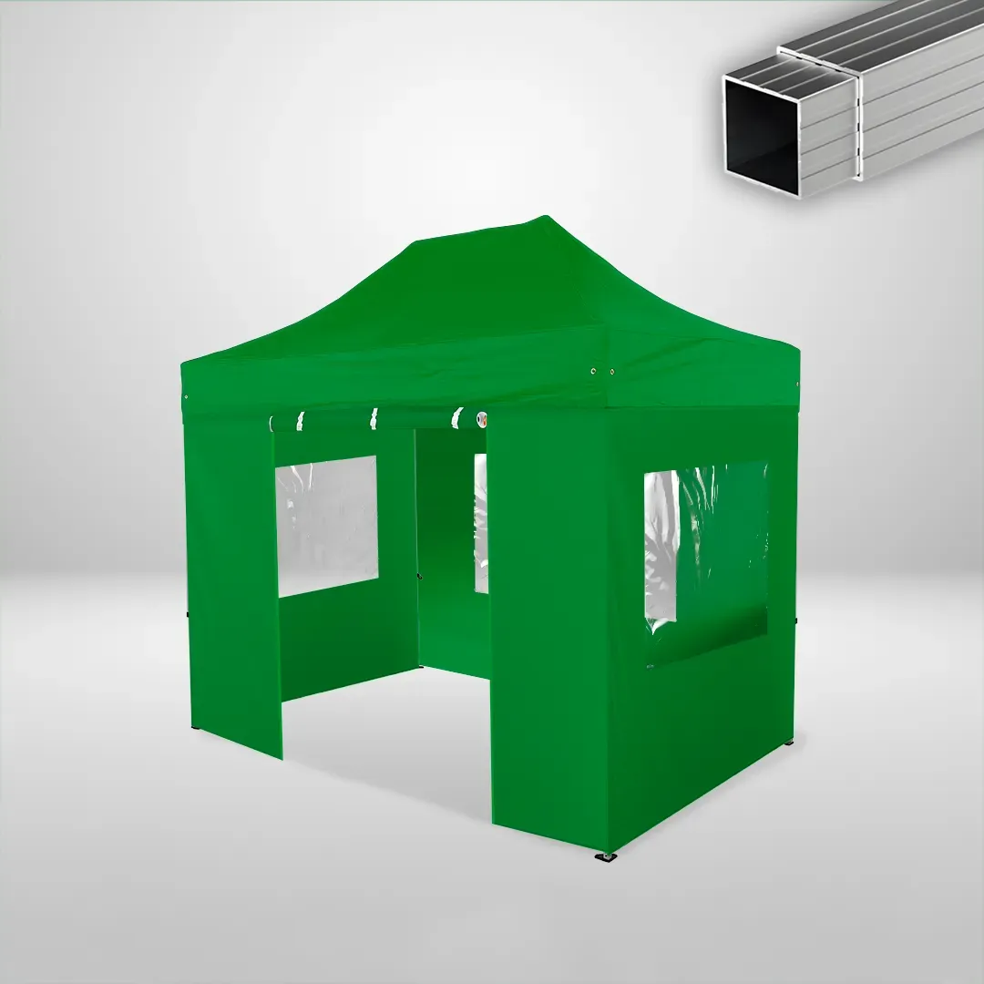 Carpa Plegable 3x2 m, Gama ECO 32mm, 3 laterales con ventanas y 1 laterales con puerta, verde botella 1 Carpa Plegable 3x2 m, Gama ECO 32mm, 3 laterales con ventanas y 1 laterales con puerta, verde botella
