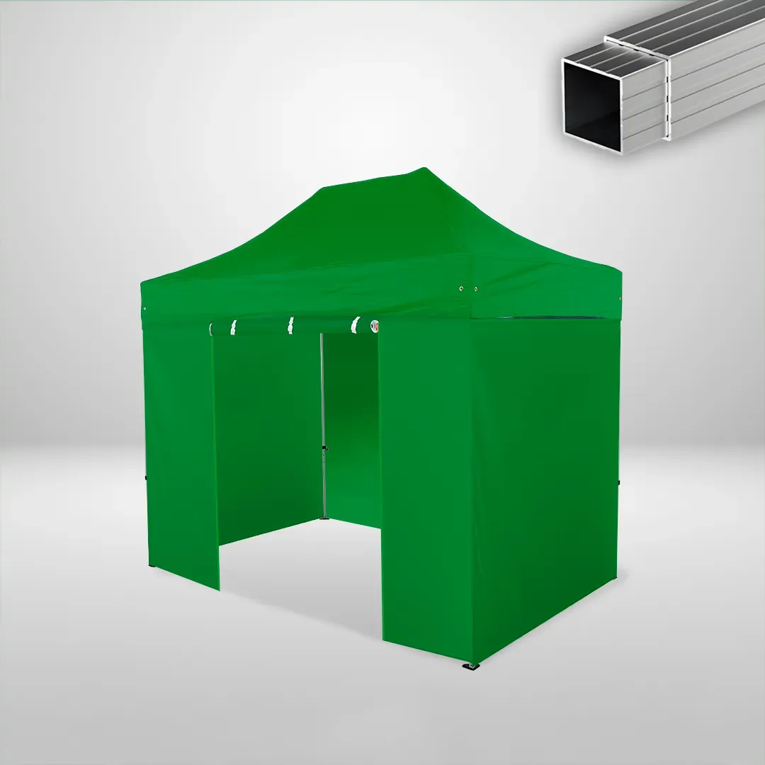 Carpa Plegable 3x2 m, Gama ECO 32mm, 3 laterales lisos y 1 lateral con puerta, verde botella 1 Carpa Plegable 3x2 m, Gama ECO 32mm, 3 laterales lisos y 1 lateral con puerta, verde botella