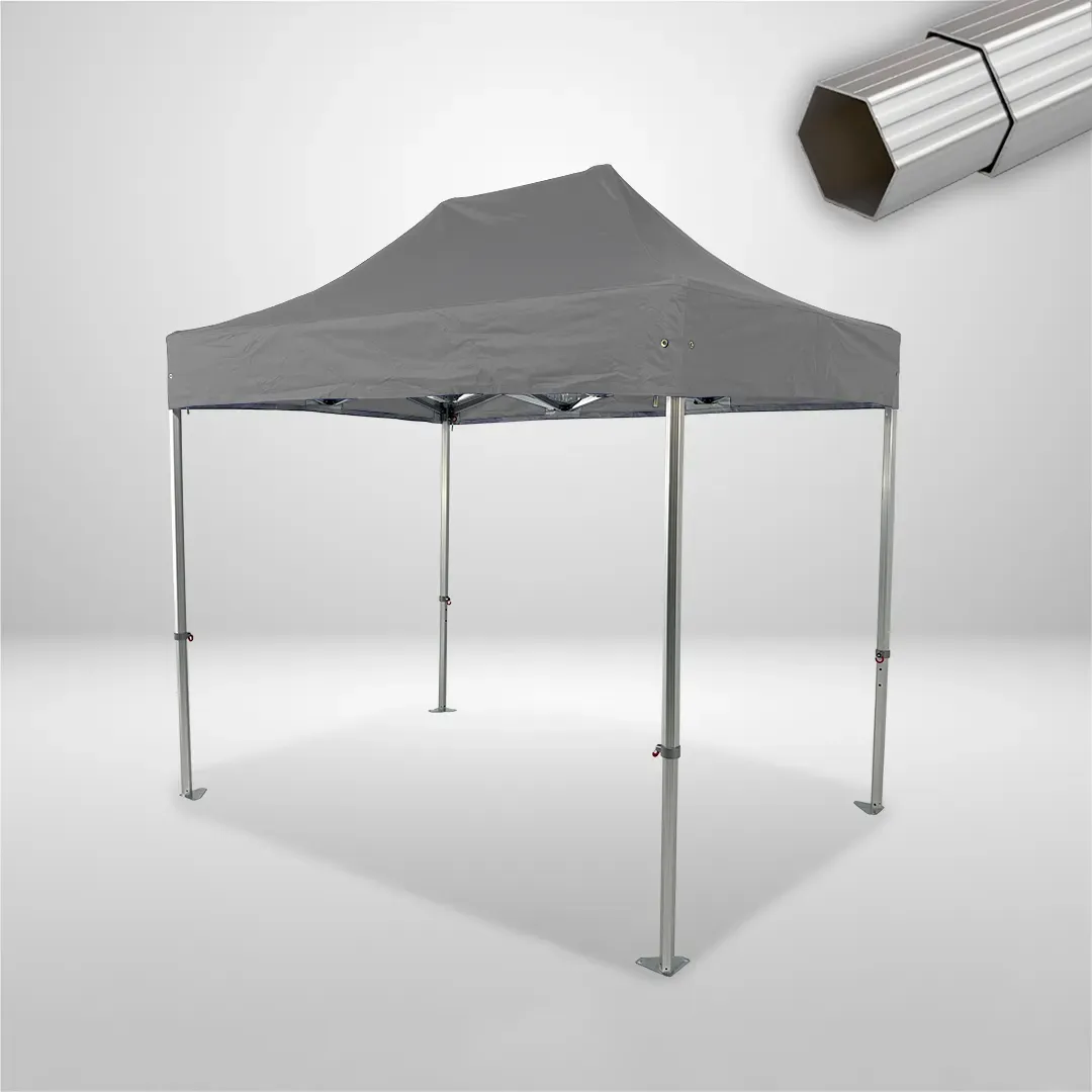 Carpa Plegable 3x2 m, Gama ELITE 50mm, Sin laterales, gris 1 Carpa Plegable 3x2 m, Gama ELITE 50mm, Sin laterales, gris