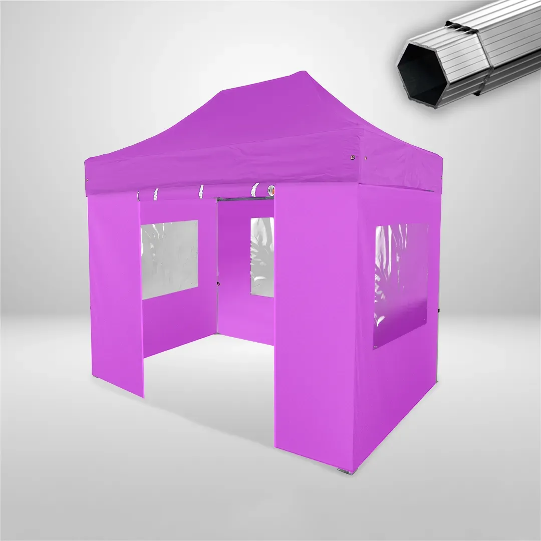 Carpa Plegable 3x2 m, Gama PLUS 40mm, 3 laterales con ventanas y 1 laterales con puerta, rosa 1 Carpa Plegable 3x2 m, Gama PLUS 40mm, 3 laterales con ventanas y 1 laterales con puerta, rosa