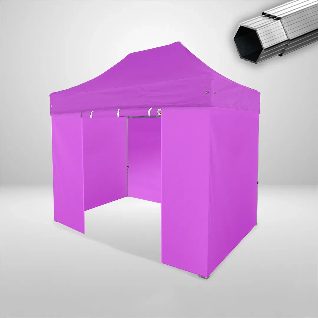 Carpa Plegable 3x2 m, Gama PLUS 40mm, 3 laterales lisos y 1 lateral con puerta, rosa 1 Carpa Plegable 3x2 m, Gama PLUS 40mm, 3 laterales lisos y 1 lateral con puerta, rosa