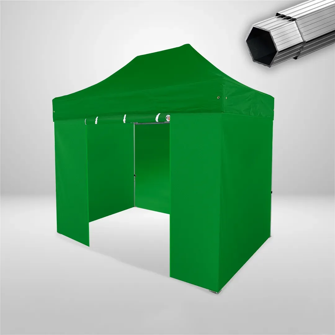 Carpa Plegable 3x2 m, Gama PLUS 40mm, 3 laterales lisos y 1 lateral con puerta, verde botella 1 Carpa Plegable 3x2 m, Gama PLUS 40mm, 3 laterales lisos y 1 lateral con puerta, verde botella