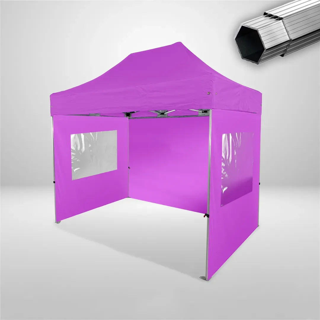Carpa Plegable 3x2 m, Gama PLUS 40mm, 1 lateral liso y 2 laterales con ventanas, rosa 1 Carpa Plegable 3x2 m, Gama PLUS 40mm, 1 lateral liso y 2 laterales con ventanas, rosa