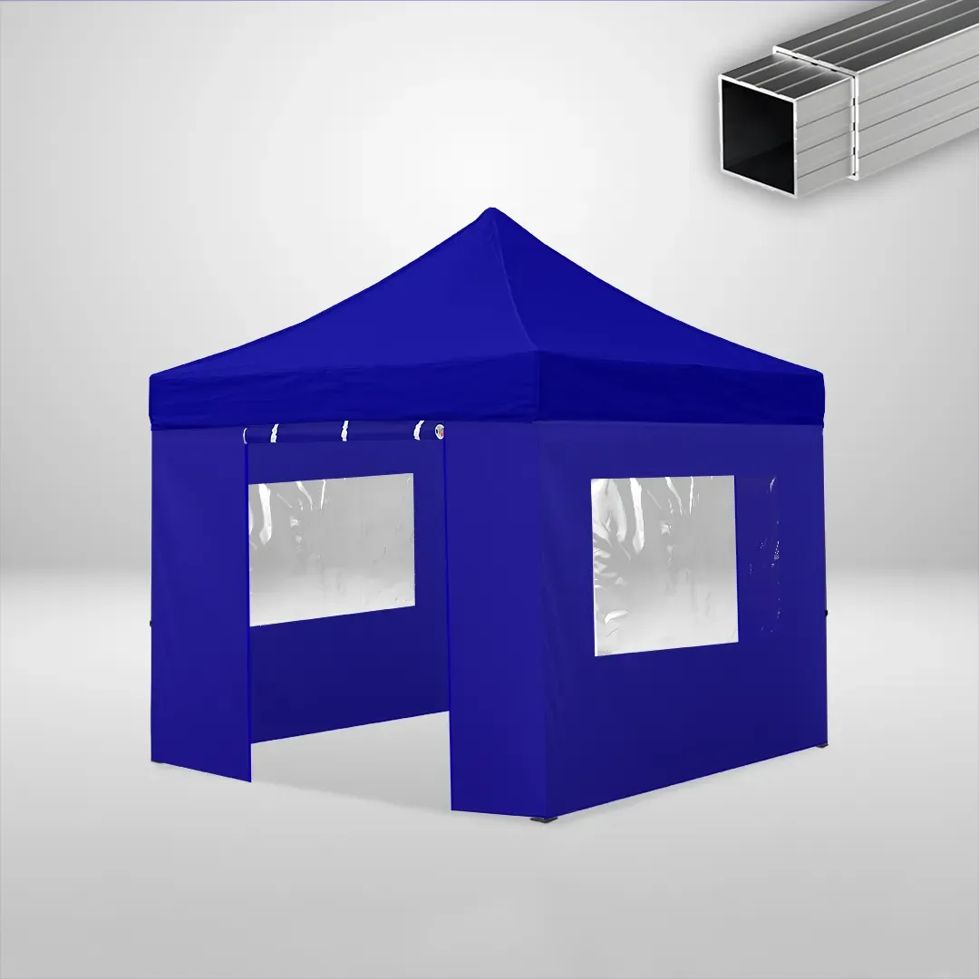 Carpa Plegable 3x3 m, Gama ECO 32mm, 2 laterales con puerta y 2 laterales con ventanas, azul 1 Carpa Plegable 3x3 m, Gama ECO 32mm, 2 laterales con puerta y 2 laterales con ventanas, azul
