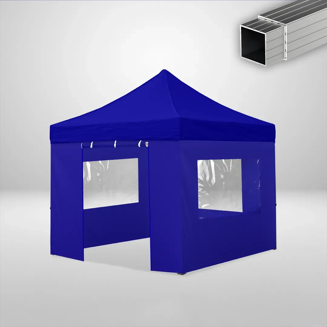 Carpa Plegable 3x3 m, Gama ECO 32mm, 3 laterales con ventanas y 1 laterales con puerta, azul 1 Carpa Plegable 3x3 m, Gama ECO 32mm, 3 laterales con ventanas y 1 laterales con puerta, azul