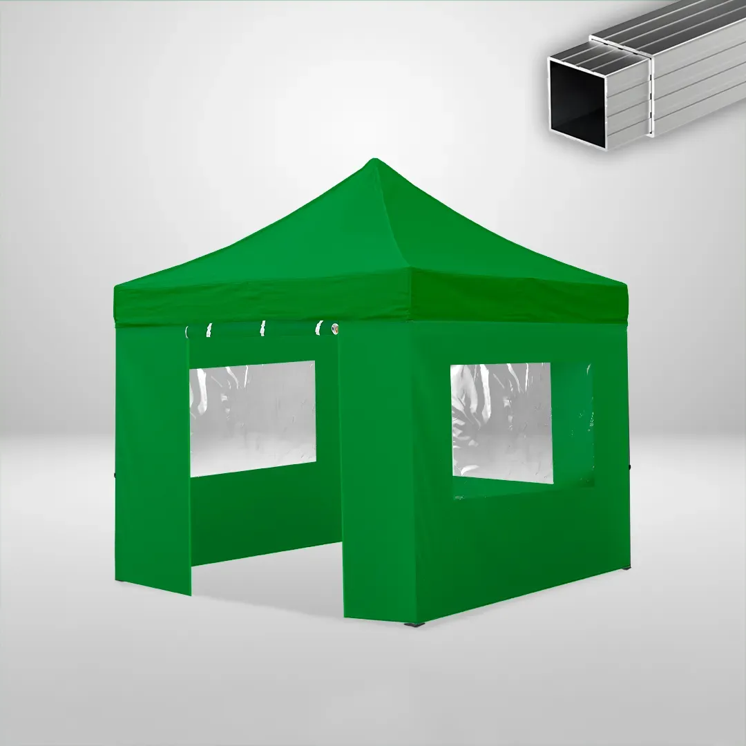 Carpa Plegable 3x3 m, Gama ECO 32mm, 3 laterales con ventanas y 1 laterales con puerta, verde botella 1 Carpa Plegable 3x3 m, Gama ECO 32mm, 3 laterales con ventanas y 1 laterales con puerta, verde botella