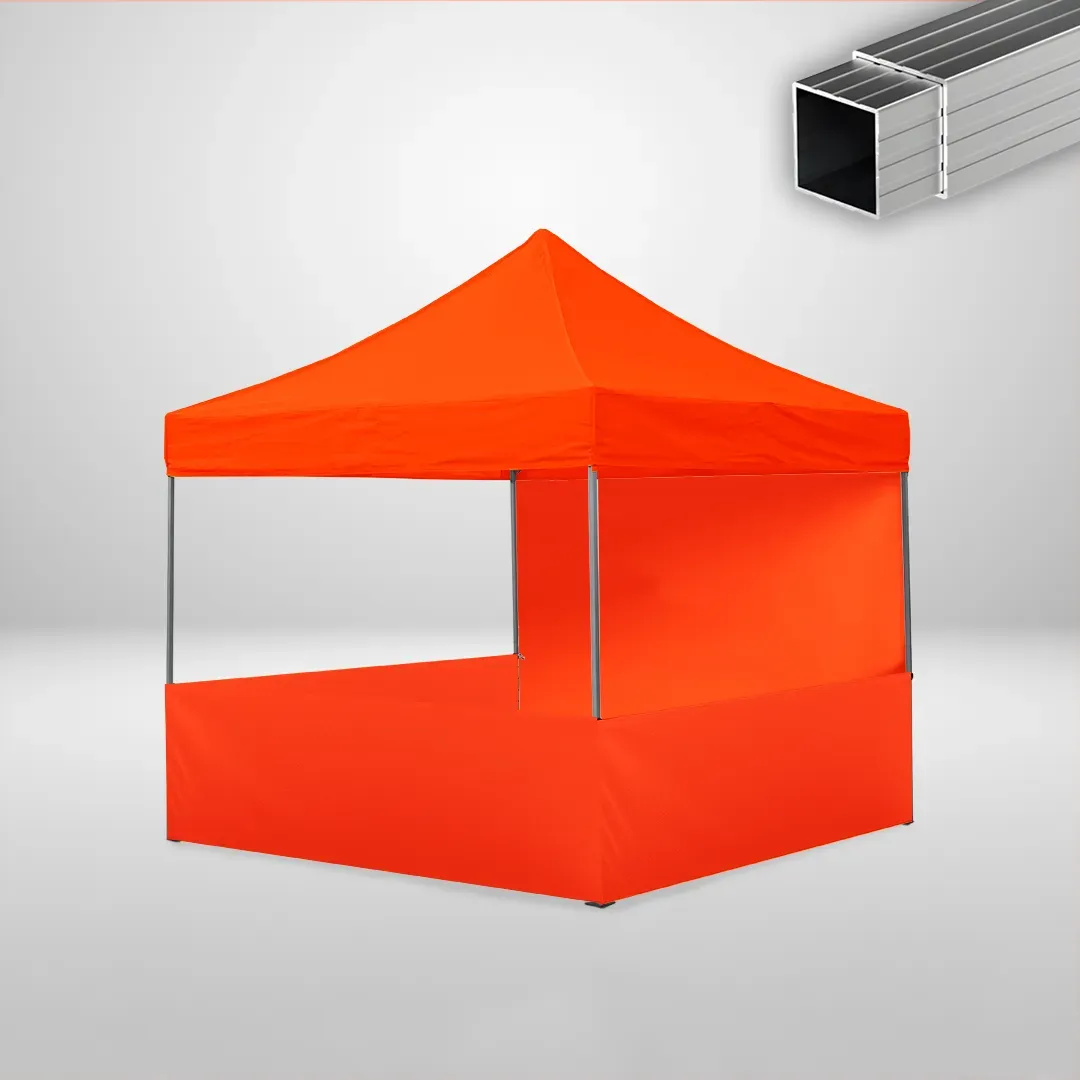 Carpa Plegable 3x3 m, Gama ECO 32mm, 1 lateral liso y 3 laterales a media altura, naranja 1 Carpa Plegable 3x3 m, Gama ECO 32mm, 1 lateral liso y 3 laterales a media altura, naranja