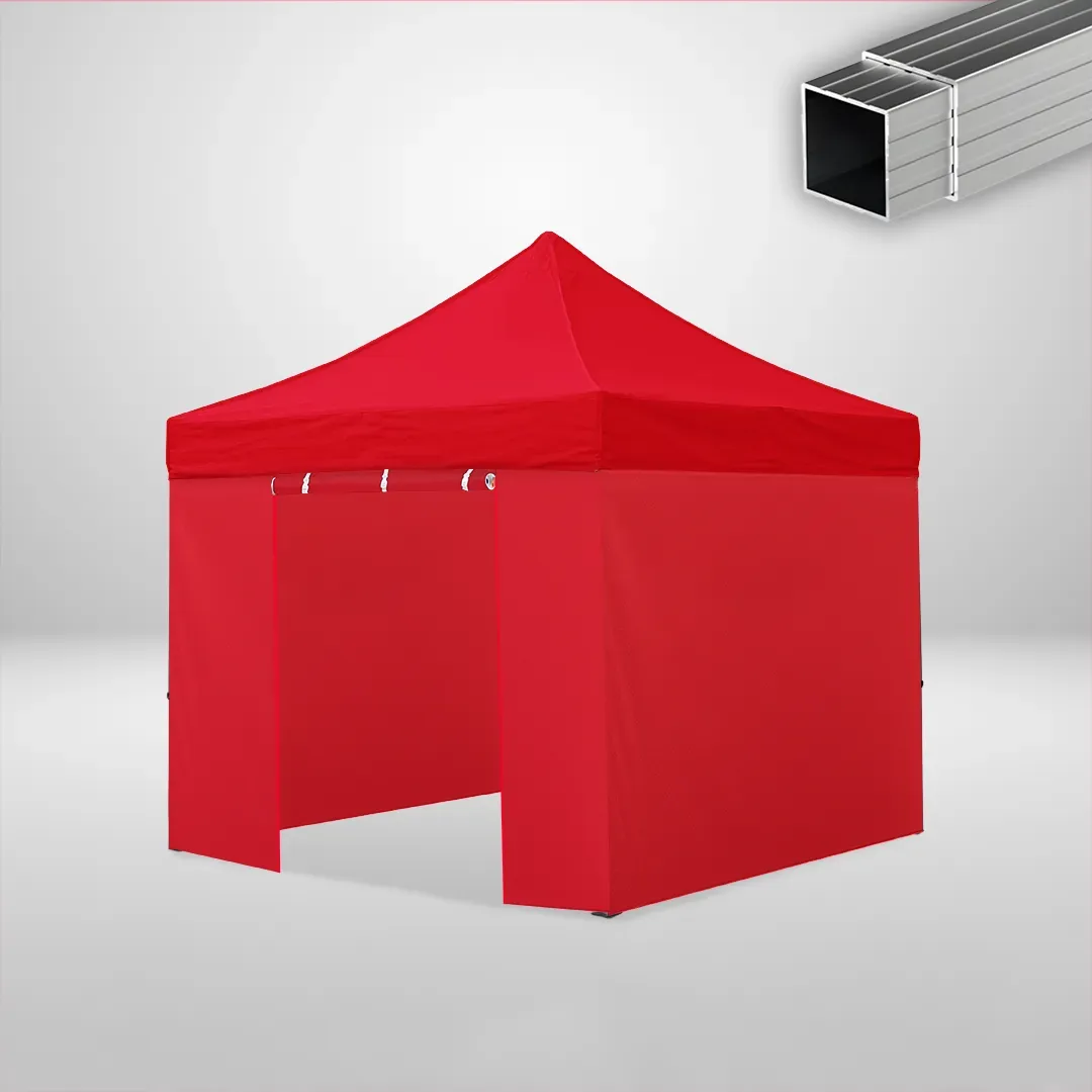 Carpa Plegable 3x3 m, Gama ECO 32mm, 3 laterales lisos y 1 lateral con puerta, rojo 1 Carpa Plegable 3x3 m, Gama ECO 32mm, 3 laterales lisos y 1 lateral con puerta, rojo