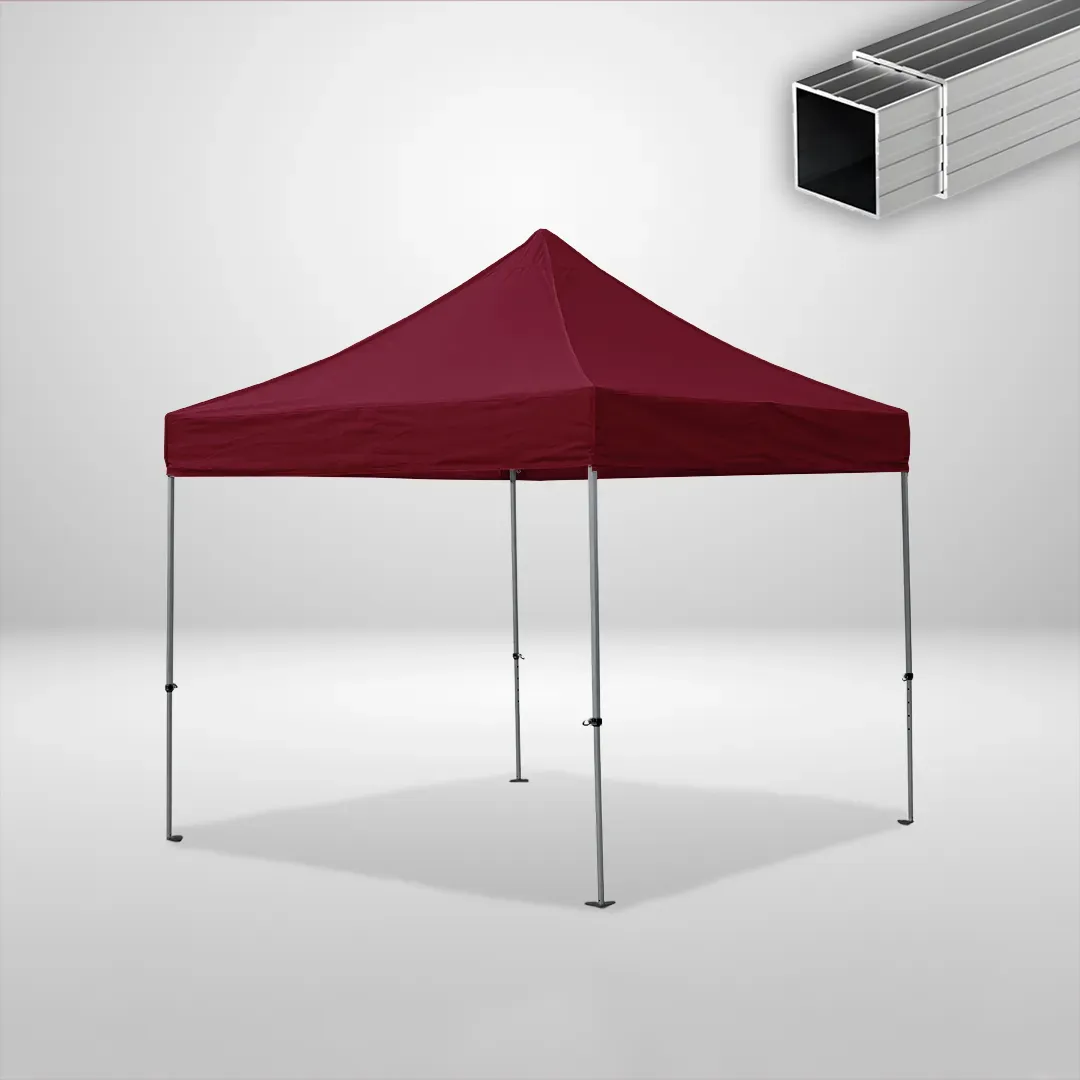 Carpa Plegable 3x3 m, Gama ECO 32mm, Sin laterales, burdeos 1 Carpa Plegable 3x3 m, Gama ECO 32mm, Sin laterales, burdeos
