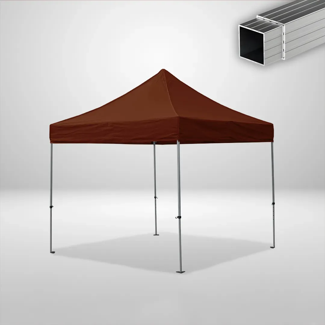 Carpa Plegable 3x3 m, Gama ECO 32mm, Sin laterales, marron 1 Carpa Plegable 3x3 m, Gama ECO 32mm, Sin laterales, marron