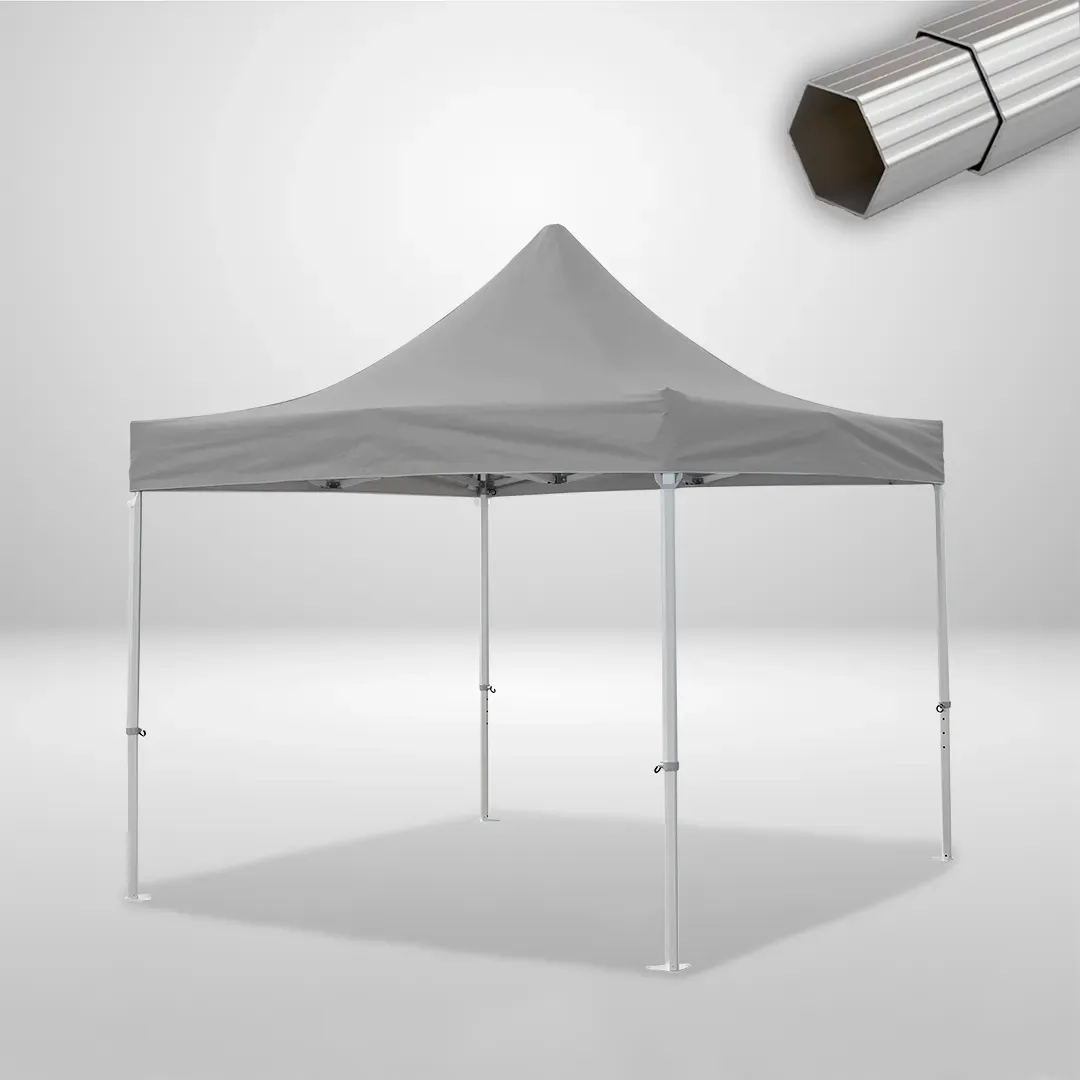 Carpa Plegable 3x3 m, Gama ELITE 50mm, Sin laterales, gris 1 Carpa Plegable 3x3 m, Gama ELITE 50mm, Sin laterales, gris