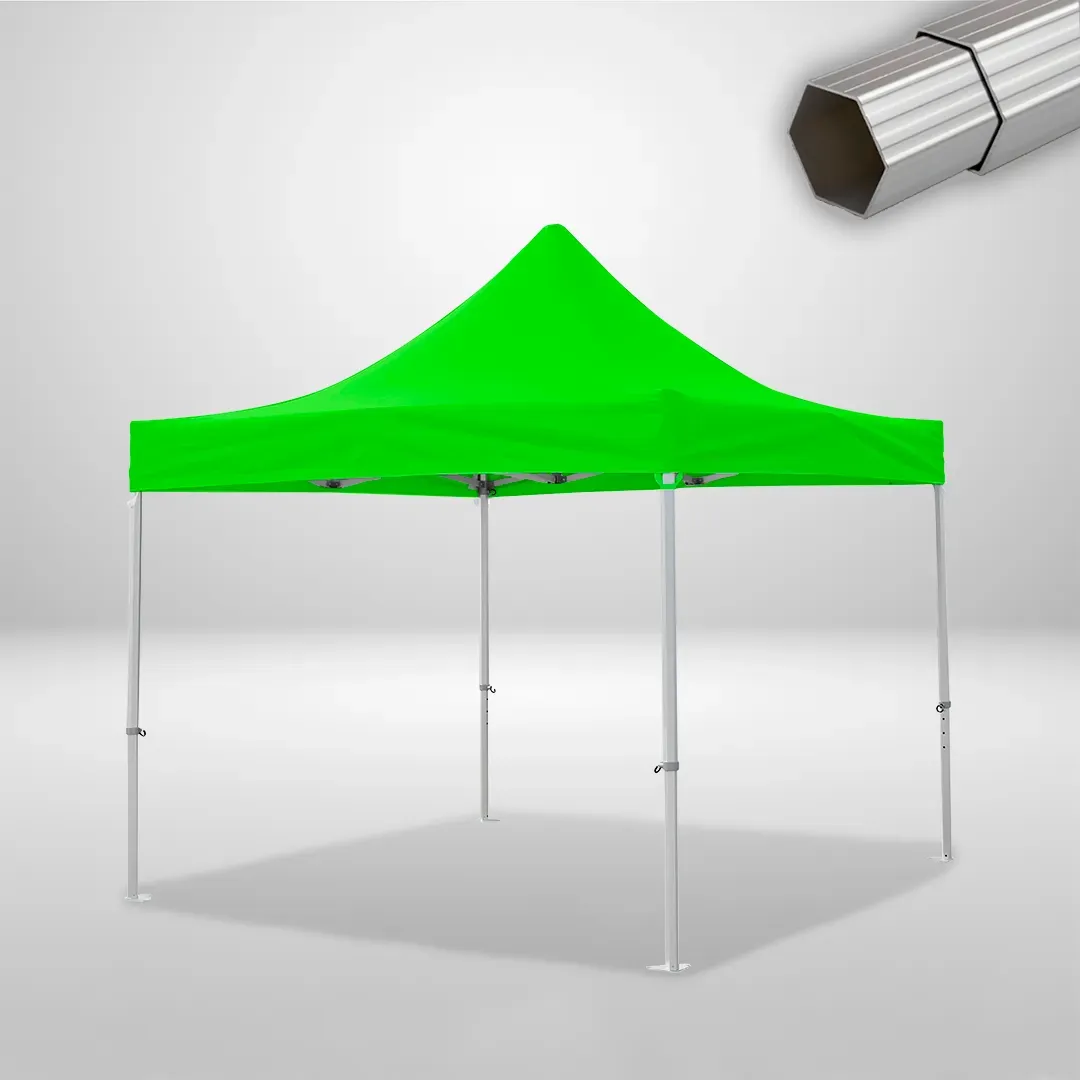 Carpa Plegable 3x3 m, Gama ELITE 50mm, Sin laterales, verde lima 1 Carpa Plegable 3x3 m, Gama ELITE 50mm, Sin laterales, verde lima