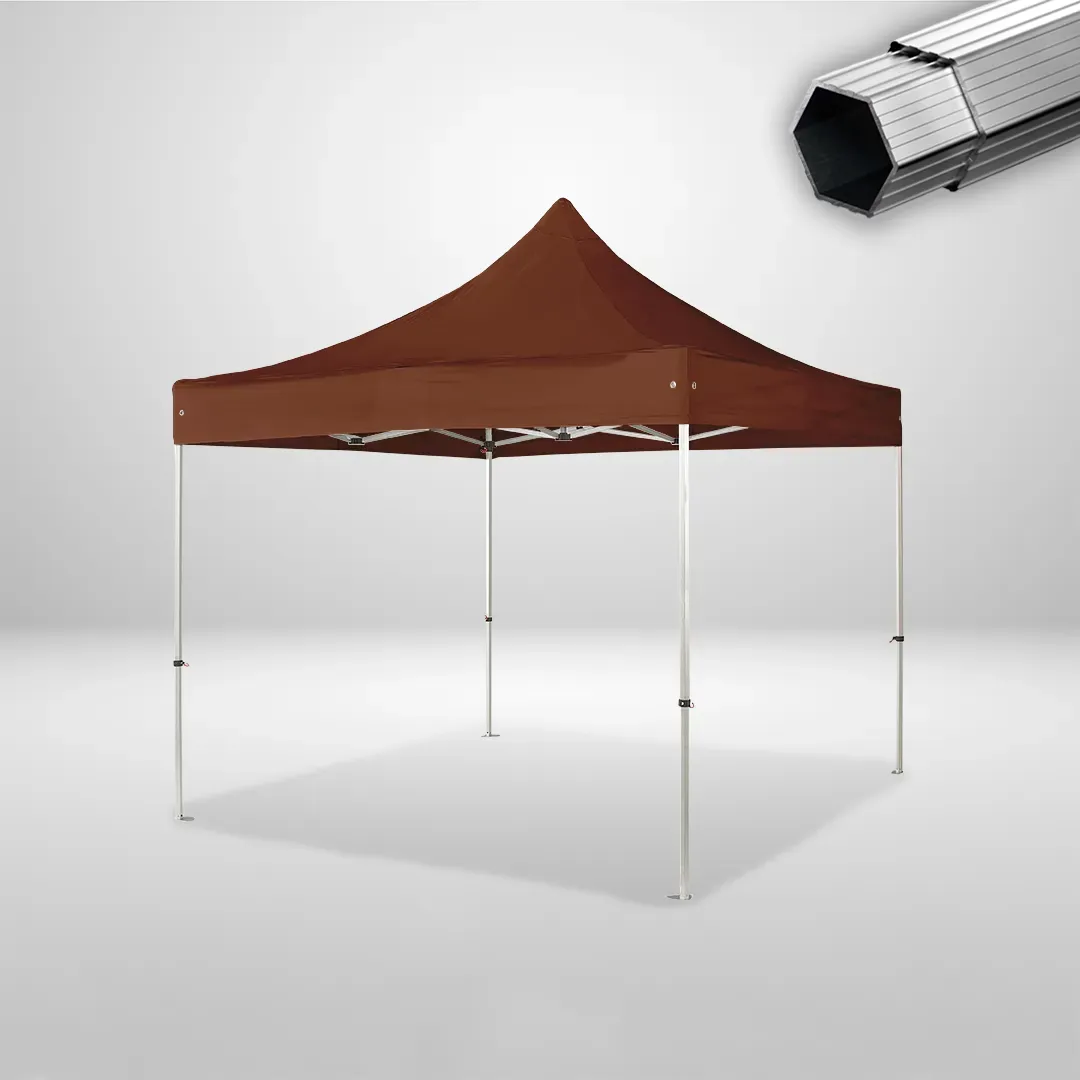 Carpa Plegable 3x3 m, Gama PLUS 40mm, Sin laterales, marron 1 Carpa Plegable 3x3 m, Gama PLUS 40mm, Sin laterales, marron
