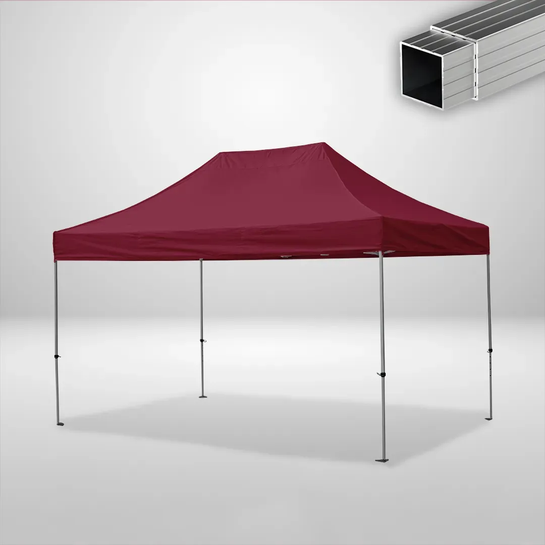 Carpa Plegable 3x4.5 m, Gama ECO 32mm, Sin laterales, burdeos 1 Carpa Plegable 3x4.5 m, Gama ECO 32mm, Sin laterales, burdeos
