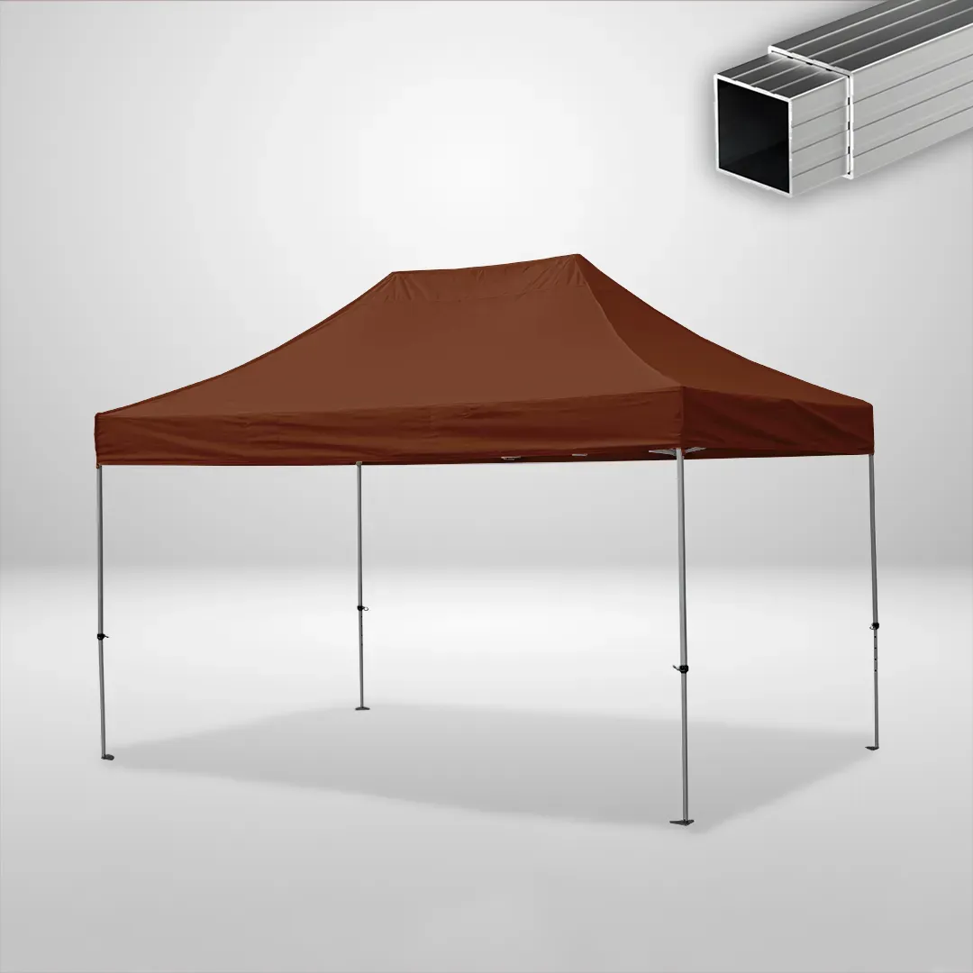 Carpa Plegable 3x4.5 m, Gama ECO 32mm, Sin laterales, marron 1 Carpa Plegable 3x4.5 m, Gama ECO 32mm, Sin laterales, marron