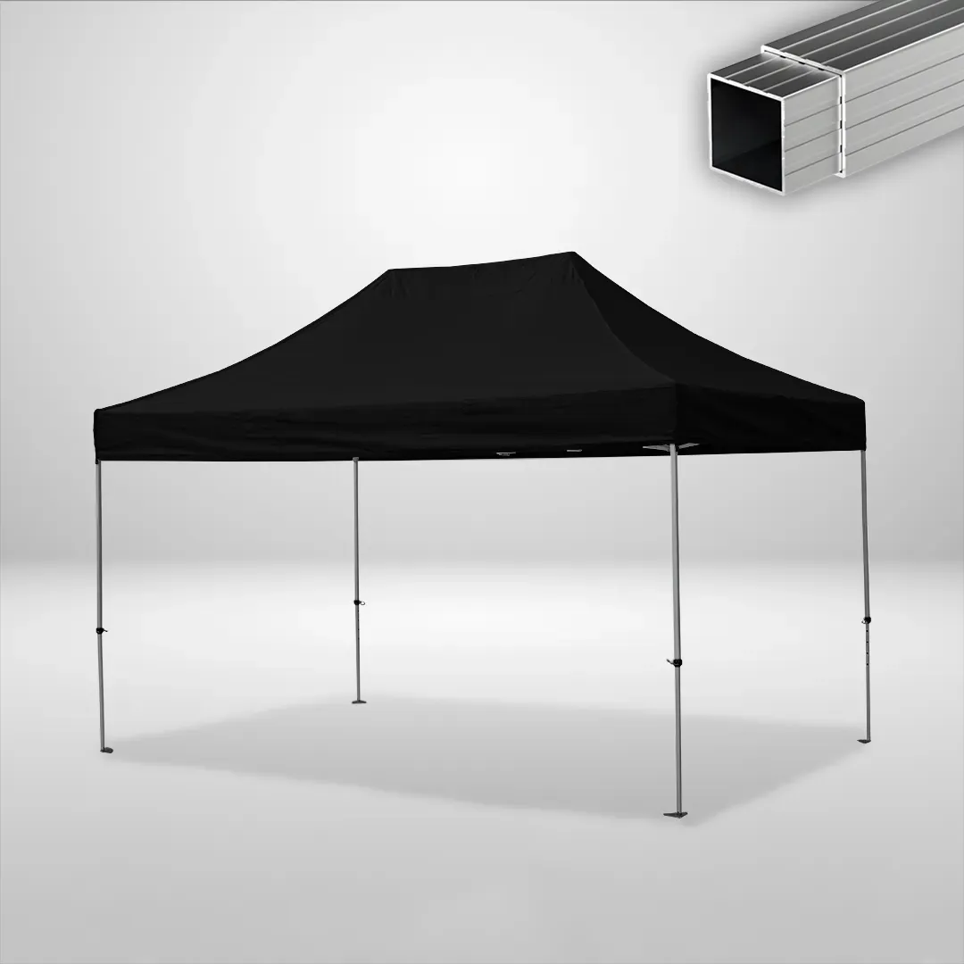 Carpa Plegable 3x4.5 m, Gama ECO 32mm, Sin laterales, negro 1 Carpa Plegable 3x4.5 m, Gama ECO 32mm, Sin laterales, negro