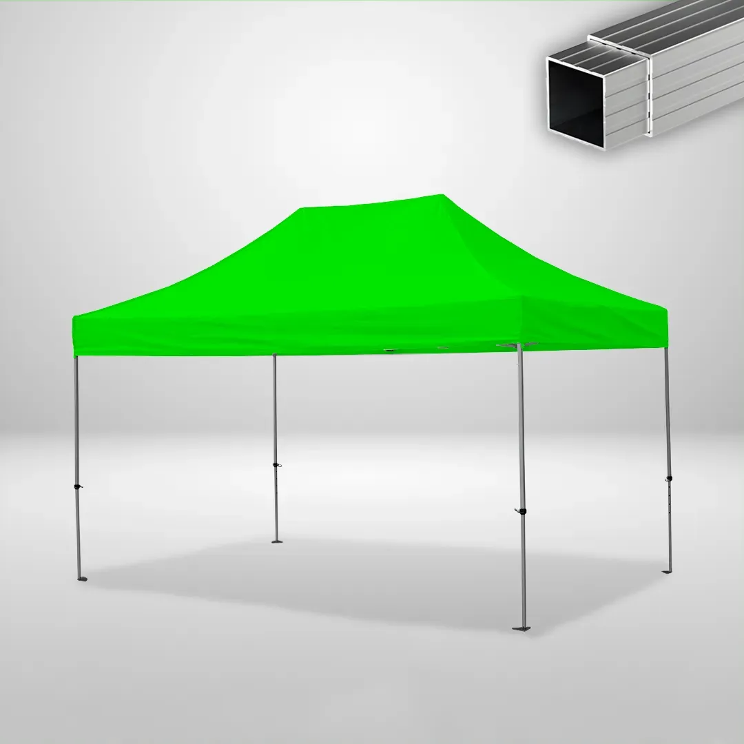 Carpa Plegable 3x4.5 m, Gama ECO 32mm, Sin laterales, verde lima 1 Carpa Plegable 3x4.5 m, Gama ECO 32mm, Sin laterales, verde lima