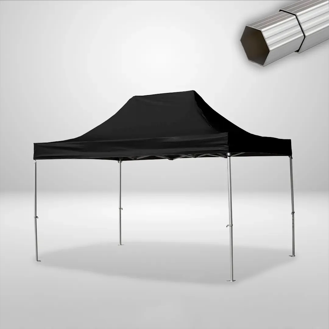 Carpa Plegable 3x4.5 m, Gama ELITE 50mm, Sin laterales, negro 1 Carpa Plegable 3x4.5 m, Gama ELITE 50mm, Sin laterales, negro