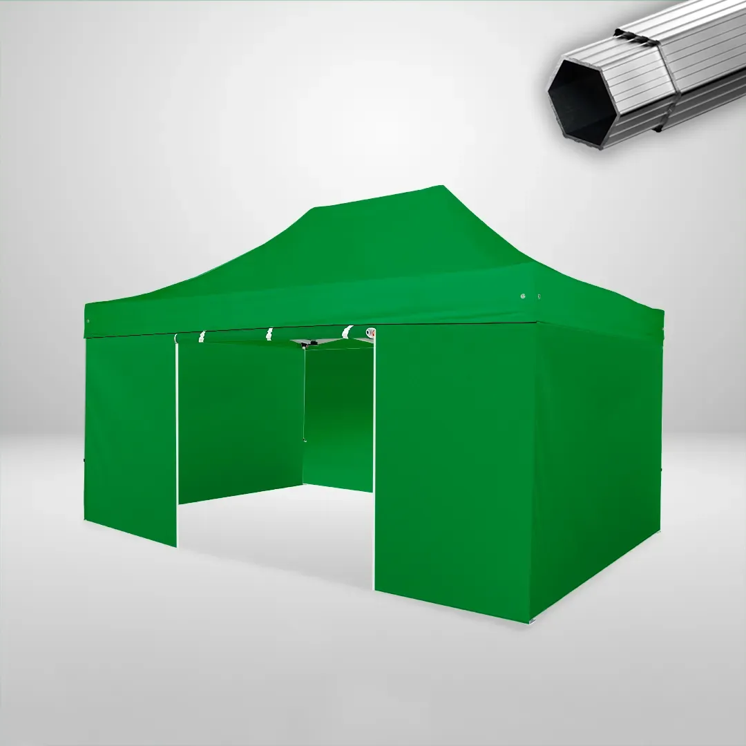 Carpa Plegable 3x4.5 m, Gama PLUS 40mm, 3 laterales lisos y 1 lateral con puerta, verde botella 1 Carpa Plegable 3x4.5 m, Gama PLUS 40mm, 3 laterales lisos y 1 lateral con puerta, verde botella