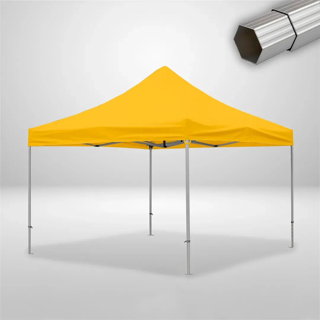 Carpa Plegable 4x4 m, Gama ELITE 50mm, Sin laterales, amarillo 1 Carpa Plegable 4x4 m, Gama ELITE 50mm, Sin laterales, amarillo
