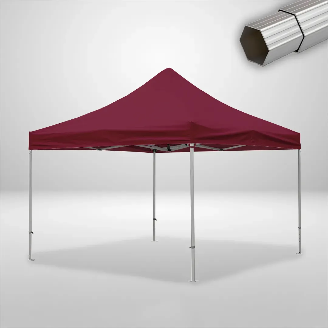 Carpa Plegable 4x4 m, Gama ELITE 50mm, Sin laterales, burdeos 1 Carpa Plegable 4x4 m, Gama ELITE 50mm, Sin laterales, burdeos