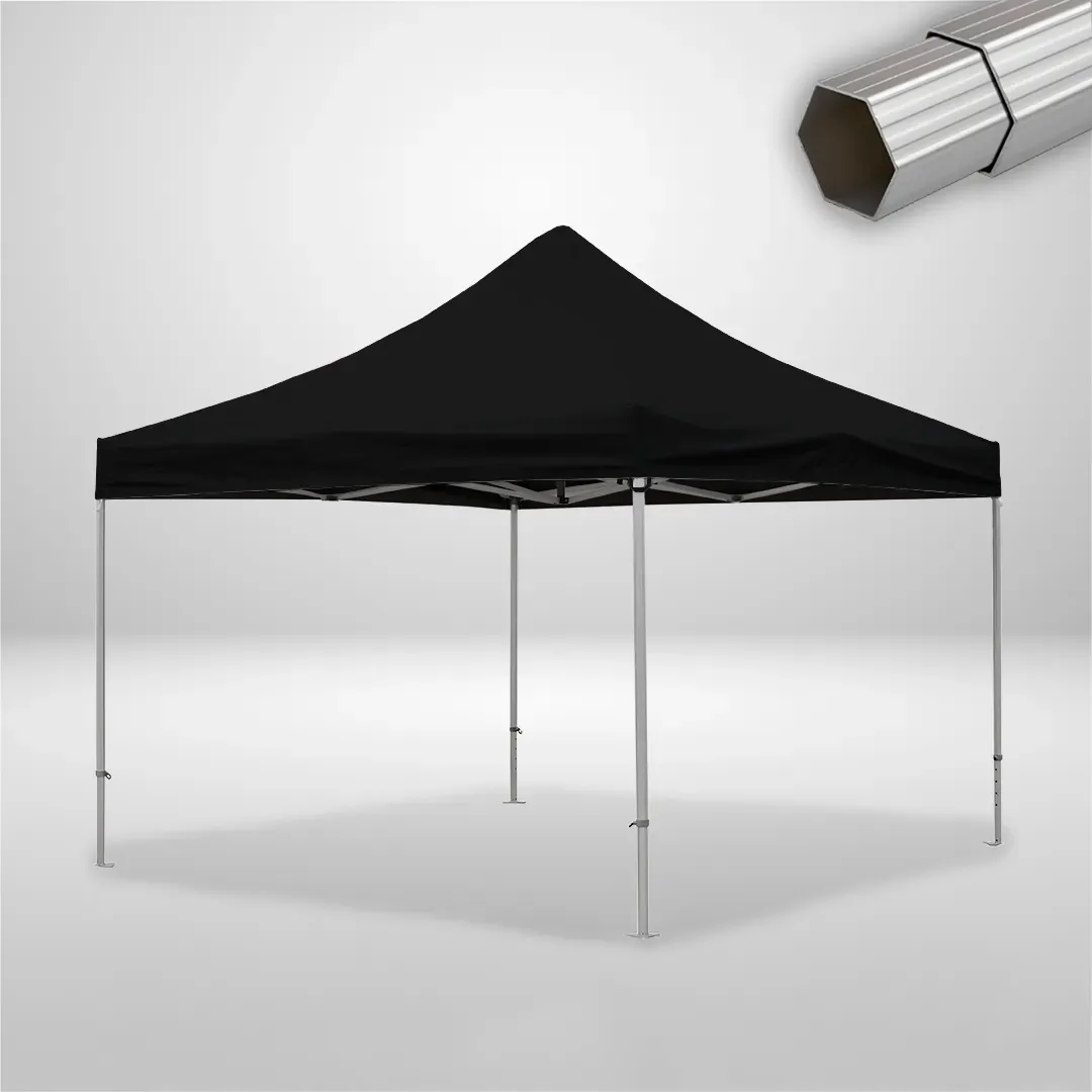 Carpa Plegable 4x4 m, Gama ELITE 50mm, Sin laterales, negro 1 Carpa Plegable 4x4 m, Gama ELITE 50mm, Sin laterales, negro
