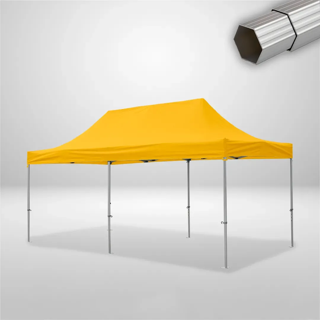 Carpa Plegable 6x3 m, Gama ELITE 50mm, Sin laterales, amarillo 1 Carpa Plegable 6x3 m, Gama ELITE 50mm, Sin laterales, amarillo