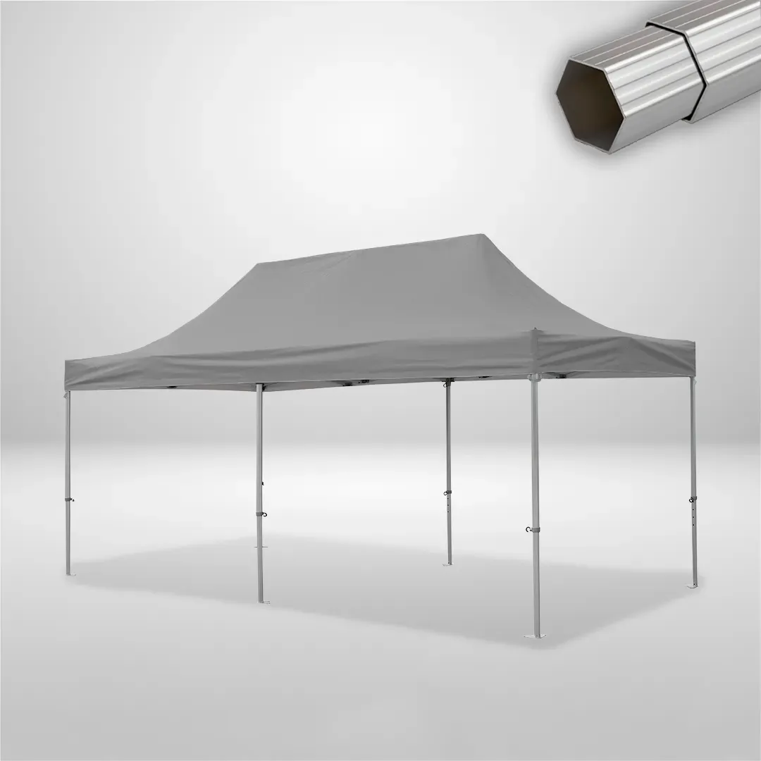 Carpa Plegable 6x3 m, Gama ELITE 50mm, Sin laterales, gris 1 Carpa Plegable 6x3 m, Gama ELITE 50mm, Sin laterales, gris