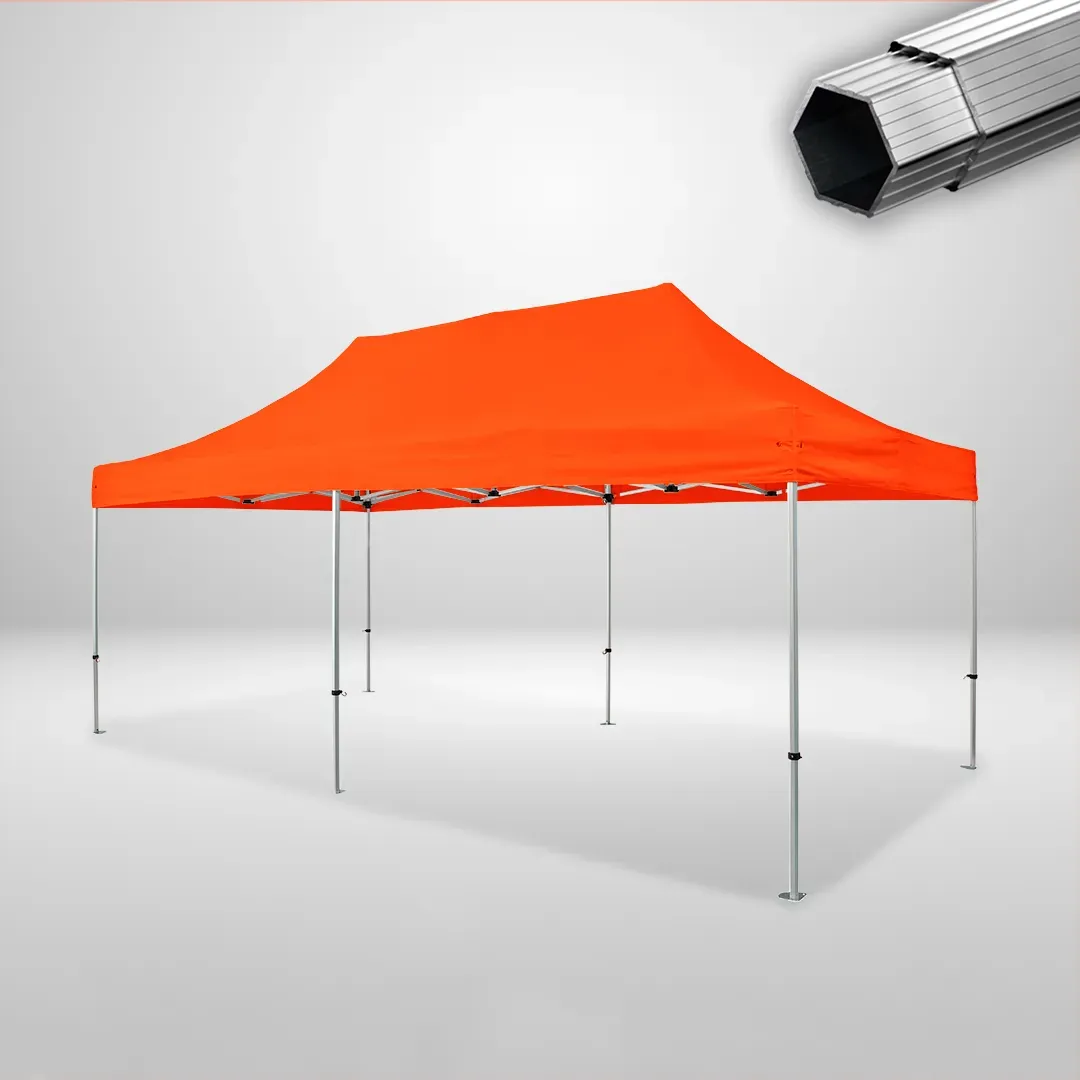 Carpa Plegable 6x3 m, Gama PLUS 40mm, Sin laterales, naranja 1 Carpa Plegable 6x3 m, Gama PLUS 40mm, Sin laterales, naranja