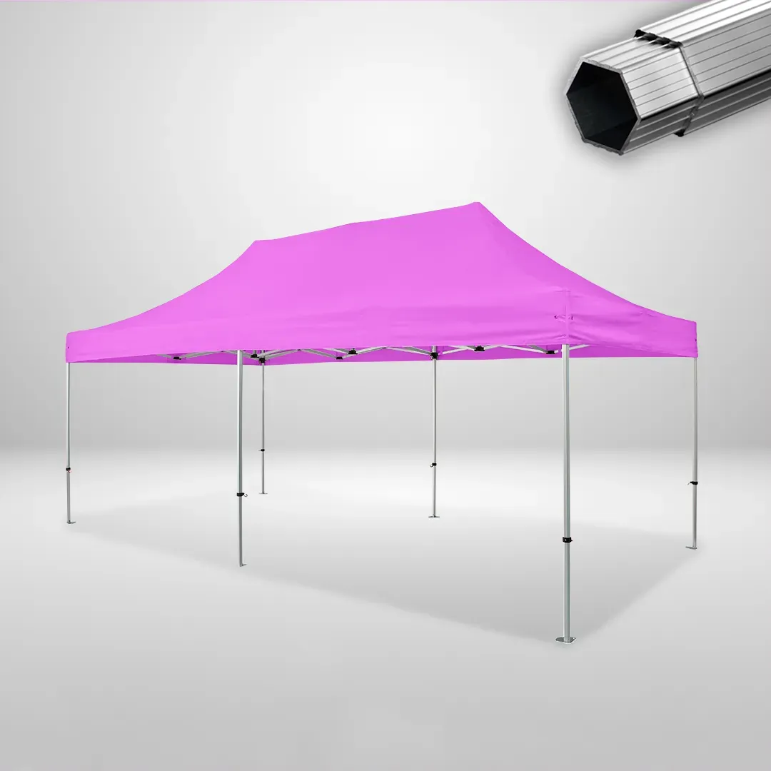 Carpa Plegable 6x3 m, Gama PLUS 40mm, Sin laterales, rosa 1 Carpa Plegable 6x3 m, Gama PLUS 40mm, Sin laterales, rosa