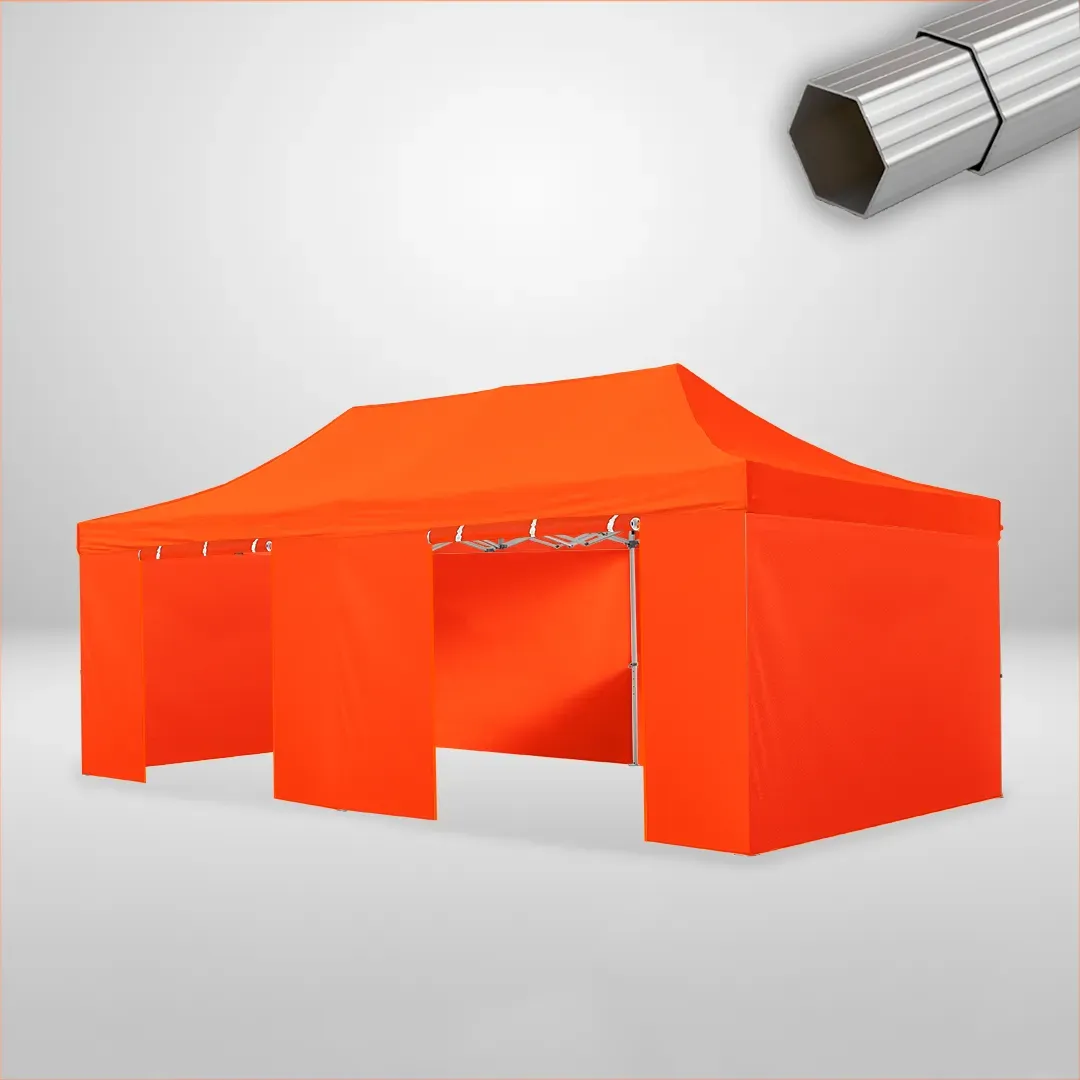Carpa Plegable 8x4 m, Gama ELITE 50mm, 4 laterales lisos y 2 laterales con puerta, naranja 1 Carpa Plegable 8x4 m, Gama ELITE 50mm, 4 laterales lisos y 2 laterales con puerta, naranja