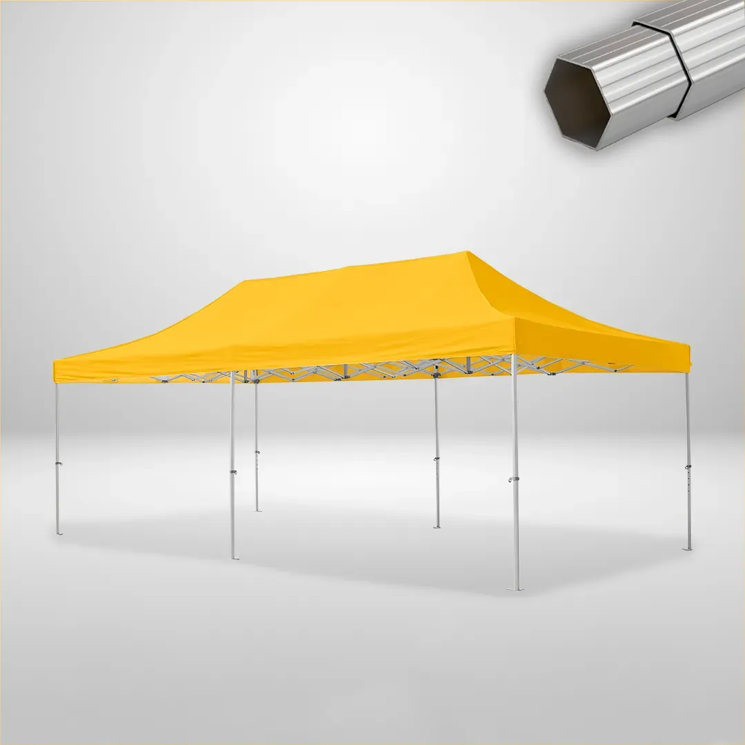 Carpa Plegable 8x4 m, Gama ELITE 50mm, Sin laterales, amarillo 1 Carpa Plegable 8x4 m, Gama ELITE 50mm, Sin laterales, amarillo