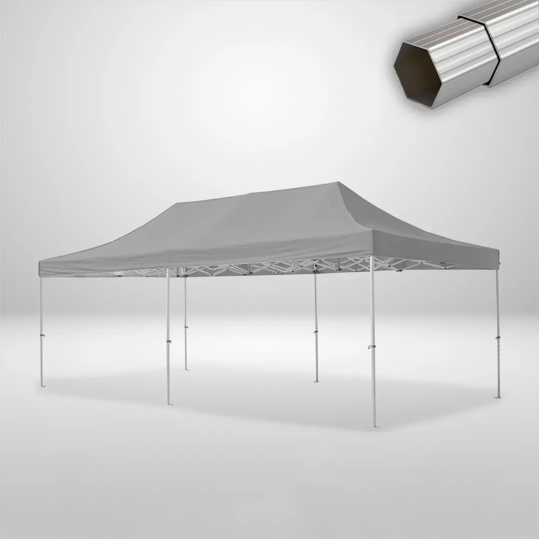 Carpa Plegable 8x4 m, Gama ELITE 50mm, Sin laterales, gris 1 Carpa Plegable 8x4 m, Gama ELITE 50mm, Sin laterales, gris