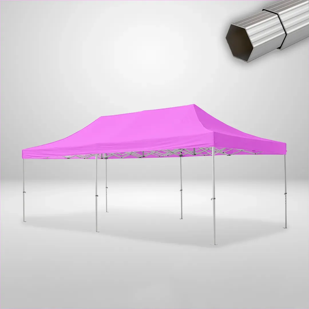 Carpa Plegable 8x4 m, Gama ELITE 50mm, Sin laterales, rosa 1 Carpa Plegable 8x4 m, Gama ELITE 50mm, Sin laterales, rosa