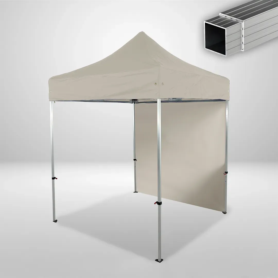 Carpa Plegable 2x2 m, Gama ECO 32mm, 1 lateral liso, beige 1 Carpa Plegable 2x2 m, Gama ECO 32mm, 1 lateral liso, beige