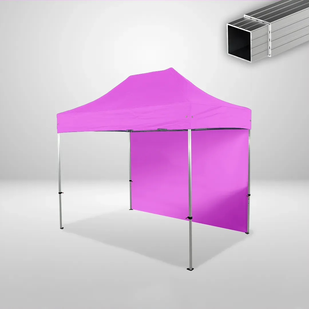 Carpa Plegable 3x2 m, Gama ECO 32mm, 1 lateral liso, rosa