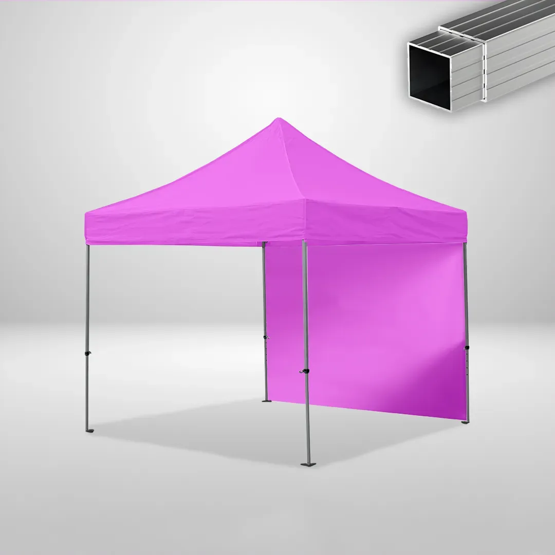 Carpa Plegable 3x3 m, Gama ECO 32mm, 1 lateral liso, rosa