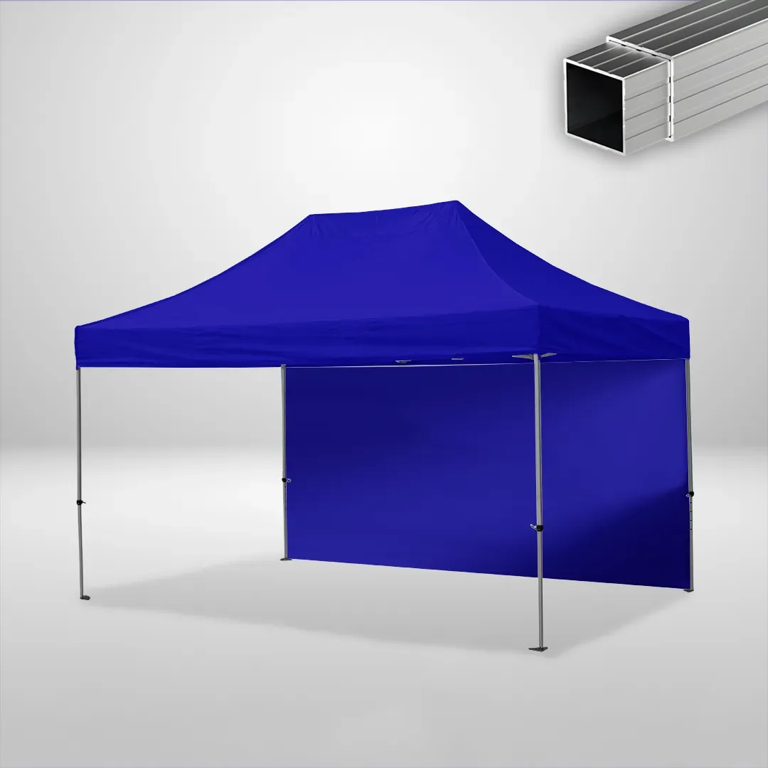 Carpa Plegable 3x4.5 m, Gama ECO 32mm, 1 lateral liso, azul 1 Carpa Plegable 3x4.5 m, Gama ECO 32mm, 1 lateral liso, azul