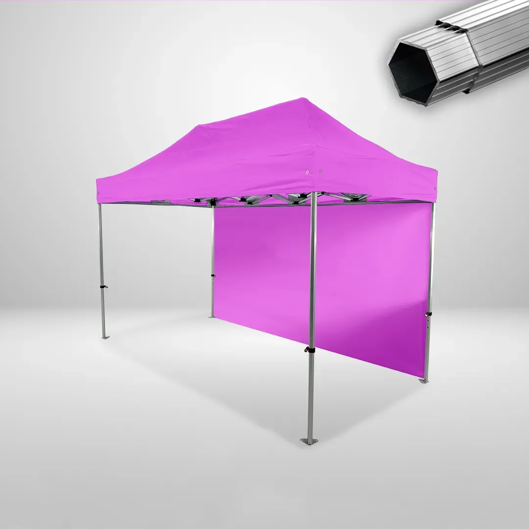 Carpa Plegable 4x2 m, Gama PLUS 40mm, 1 lateral liso, rosa 1 Carpa Plegable 4x2 m, Gama PLUS 40mm, 1 lateral liso, rosa