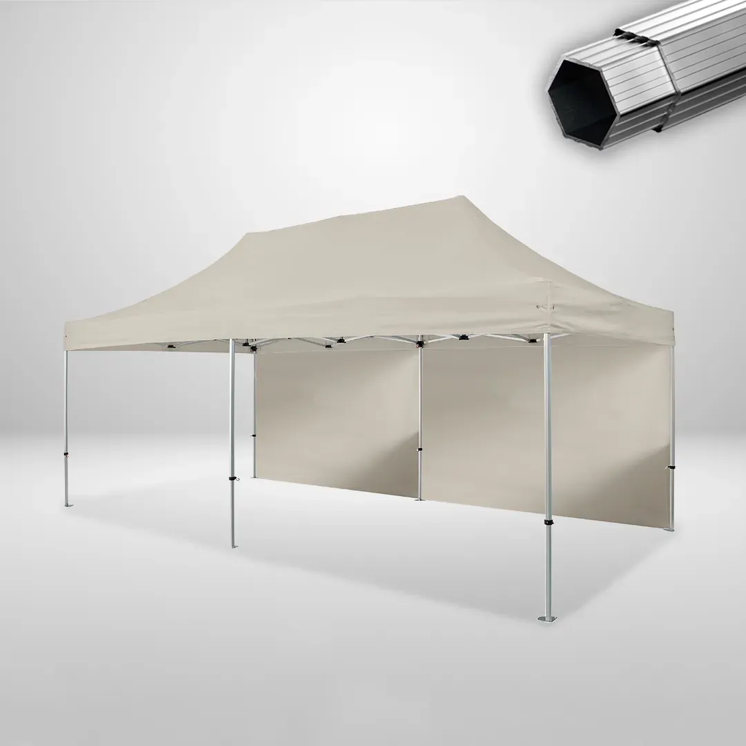 Carpa Plegable 6x3 m, Gama PLUS 40mm, 2 laterales lisos, beige 1 Carpa Plegable 6x3 m, Gama PLUS 40mm, 2 laterales lisos, beige