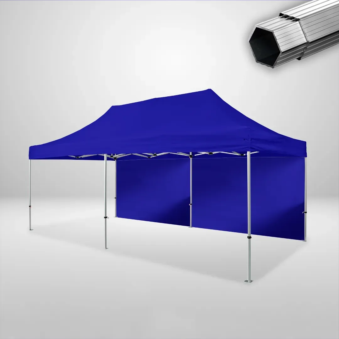 Carpa Plegable 6x3 m, Gama PLUS 40mm, 2 laterales lisos, azul 1 Carpa Plegable 6x3 m, Gama PLUS 40mm, 2 laterales lisos, azul